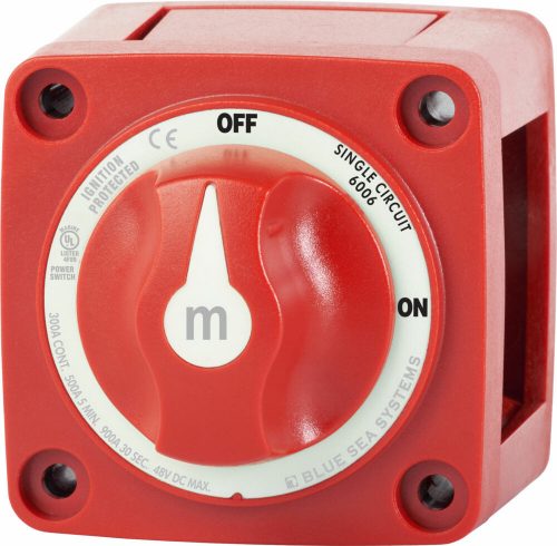 Blue Sea Systems Switch Battery m-Series ON/OFF With Knob, (Akkumulátor kapcsoló)