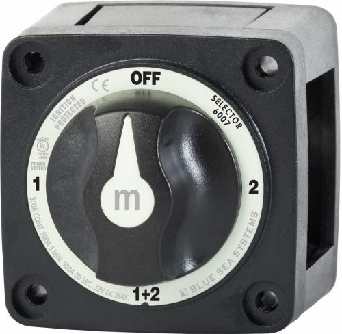 Picture 1/5 - Blue Sea Systems Switch Battery m-Series Selector 4 Position Black