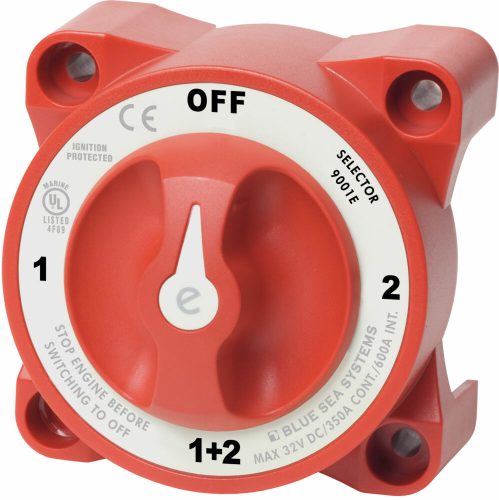 Blue Sea Systems Switch Battery e-Series Selector 4 Position Red, (Akkumulátor kapcsoló)