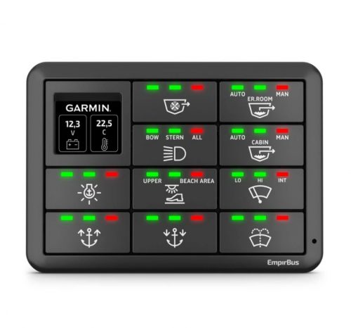 Garmin EmpirBus™ SP12 Switches, Horizontal with Display, (Kapcsolók, vízszintes kijelzővel)