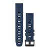 Garmin QuickFit® 22 Watch Bands Cirrus Blue with Black Stainless Steel Hardware, (Kék Óraszíj és Fekete  rozsdamentes acél pánt)