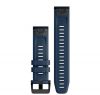 Garmin QuickFit® 22 Watch Bands Cirrus Blue with Black Stainless Steel Hardware, (Kék Óraszíj és Fekete  rozsdamentes acél pánt)