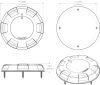 Lumitec Aurora Surface Mount Dome Light - White/Red  (6db), (Lámpa)