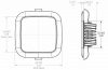 Lumitec Square Mirage LED Down Light - Warm White  (6db), (Négyzet alakú LED lámpa)