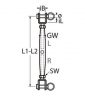 Marinetech Turnbuckle fork-fork (5db/csomag)