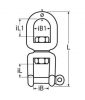 Marinetech Swivel shackle eye-jaw (5db/csomag)