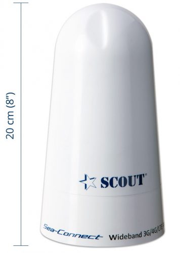 Scout Sea-Connect 4 dBi wideband 3G/4G/5G antenna d. 11 cm (4″)