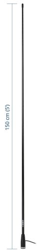 Scout KS-22 Black Edition VHF fiberglass antenna 1,5 m (5′) length – Black Edition