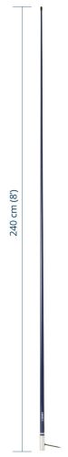 Scout KS-42 Blue Line VHF fiberglass antenna 2,4 m (8′) length – Blue, (VHF üvegszálas antenna)