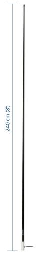 Scout KS-42 VHF fiberglass antenna 2,4 m (8′) length – Black Edition