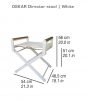 Valdenassi OSKAR Director stool / White/White